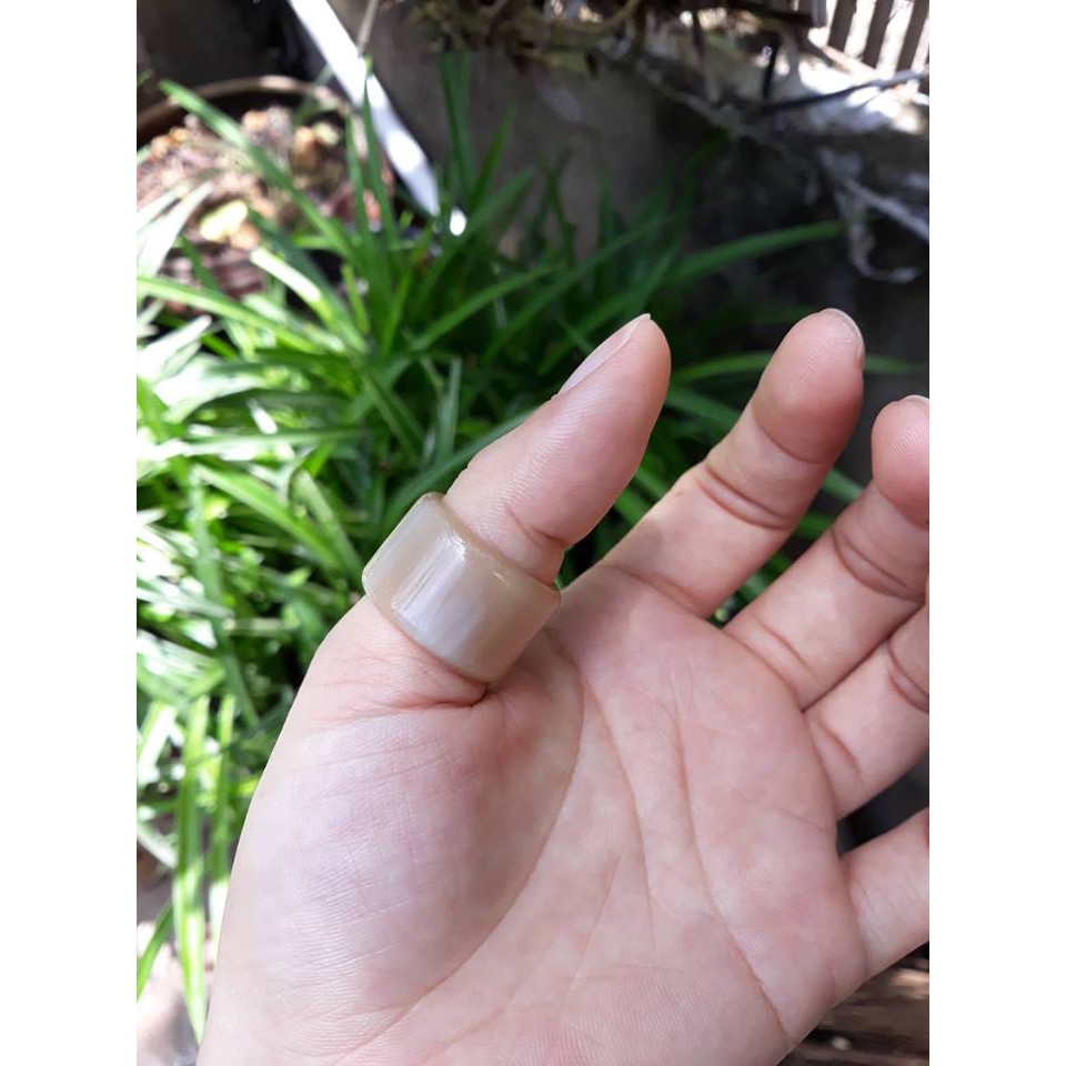 Nhẫn sừng bản trơn