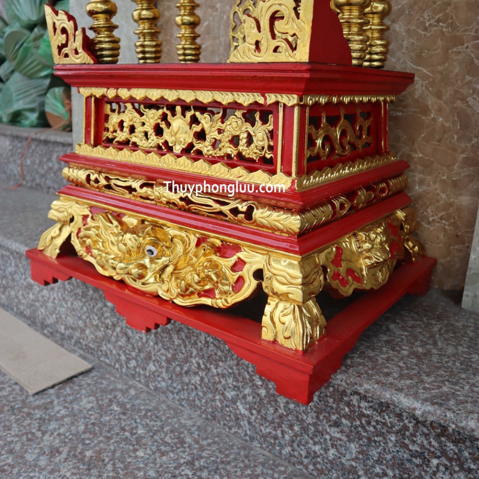 Long Ngai thờ cúng gỗ mít-Ỷ thờ gia tiên gỗ mít 3 cỡ Ngai