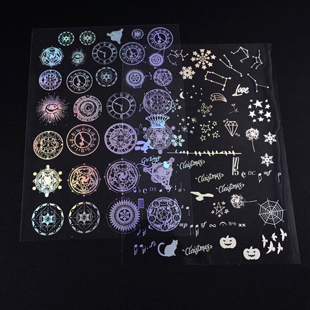Miếng dán trang trí resin màu hologram