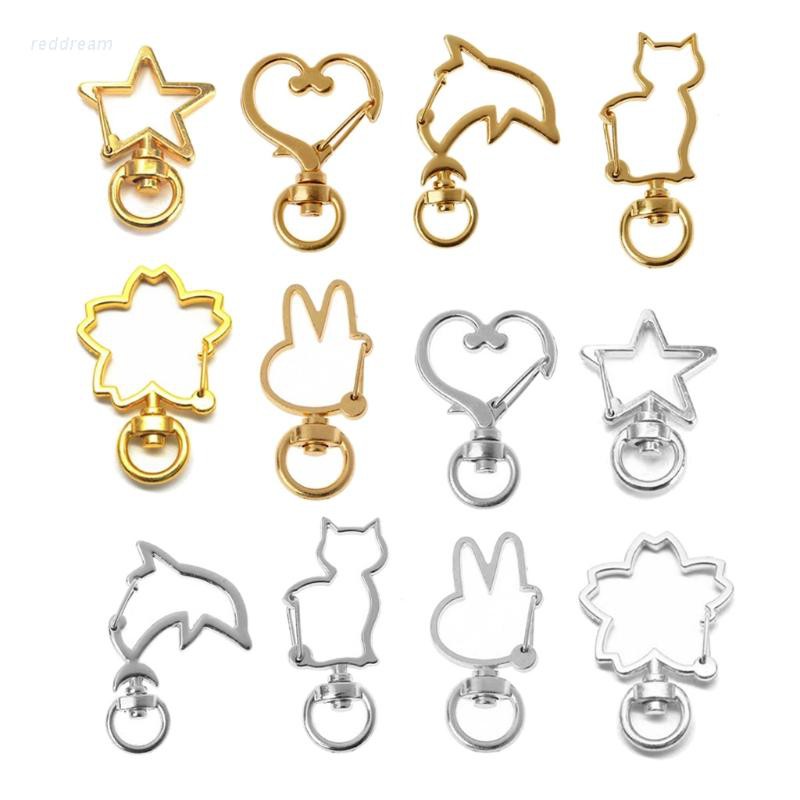 Set 30 Móc Khóa Kim Loại Hình Trái Tim, Ngôi Sao / Mèo