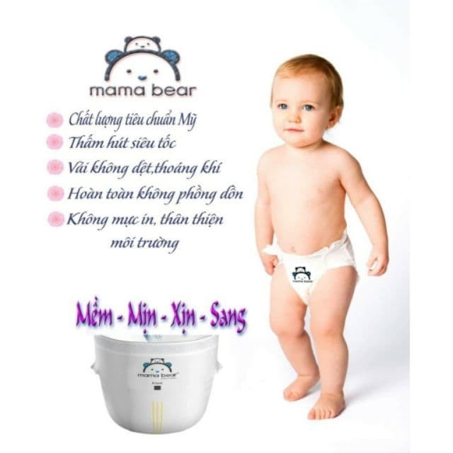 {Mẫu mới}Combo 100c bỉm quần mama bear xuất mỹ M100/L100/XL100/XXL100