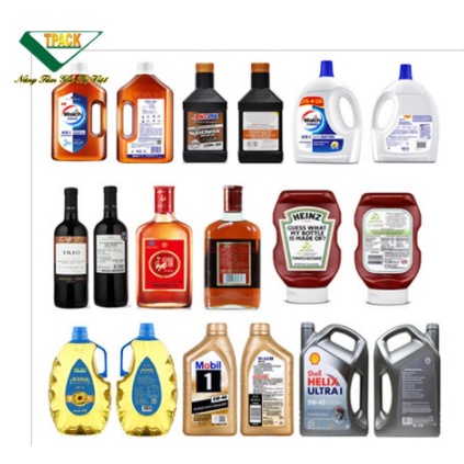 Máy dán nhãn chai vuông tự động, máy dán nhãn túi/ hộp