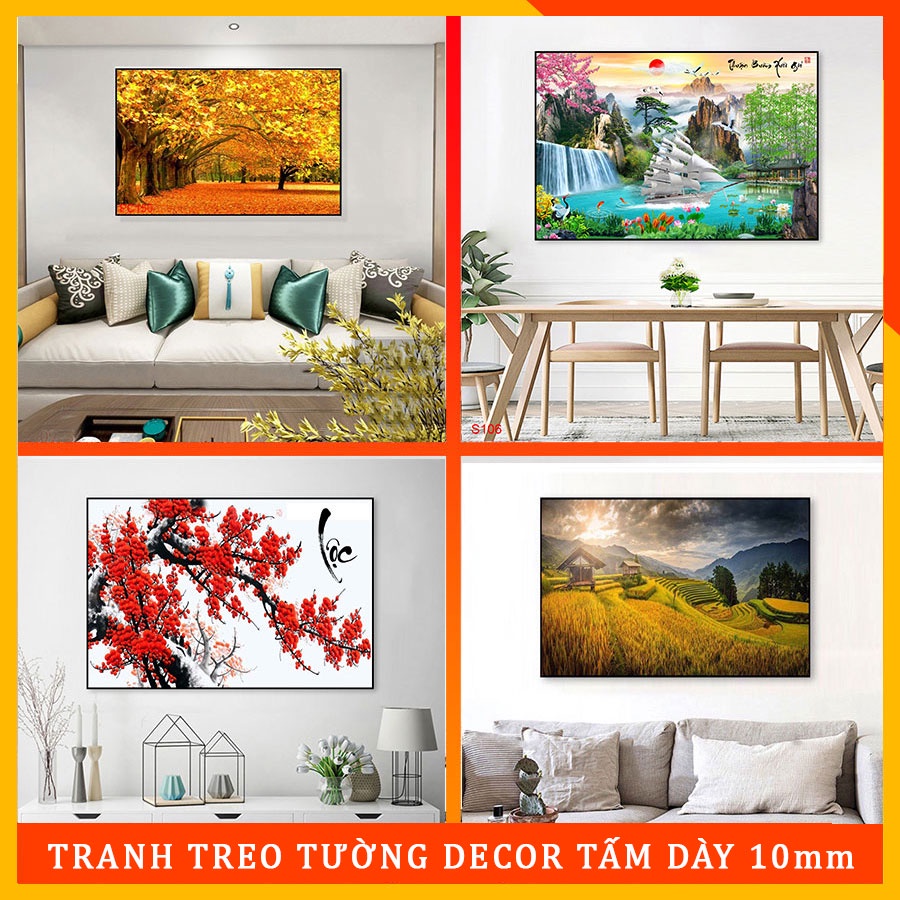 Tranh treo tường CAO CẤP 1 bức phong cách hiện đại khổ lớn, tranh phong cảnh trang trí phòng khách, phòng ngủ, spa