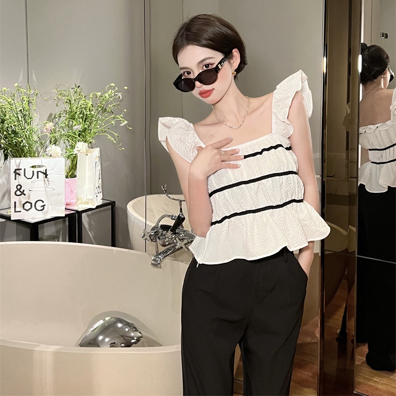 Áo Sơ Mi Không Tay Cổ Vuông Thời Trang Dành Cho Nữ