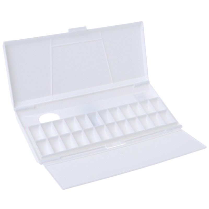 Khay màu nước 24 ô bằng nhựa kích thước 26.3*12*2.4cm chuyên dụng