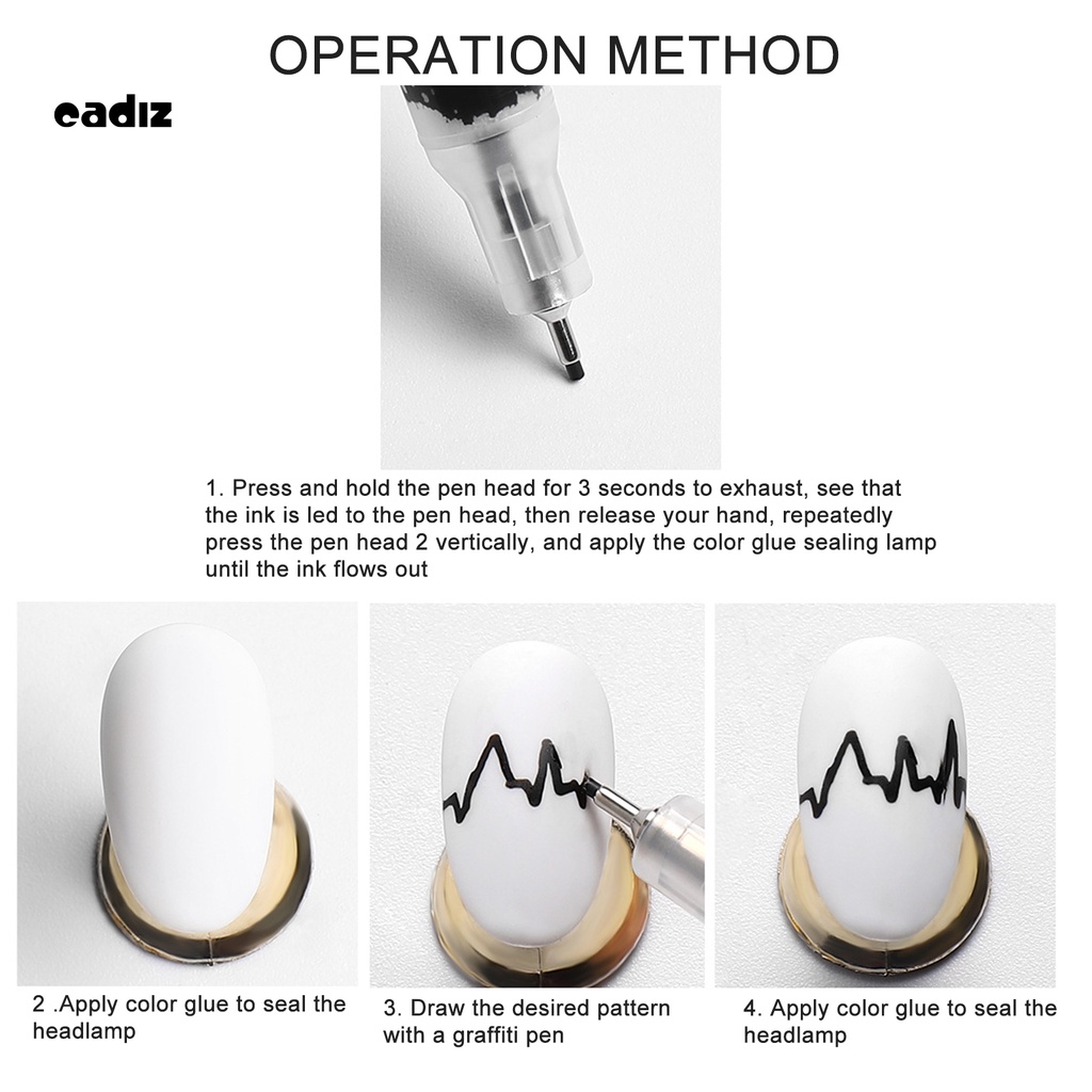 [Hàng mới về] Bút vẽ móng mực gel dùng để trang trí móng DIY đẹp mắt