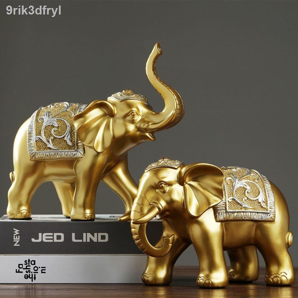 ▽Lucky Elephant Trang trí Thủ công mỹ nghệ Nhà sáng tạo Cao cấp Lối vào Văn phòng Máy tính để bàn Tủ rượu