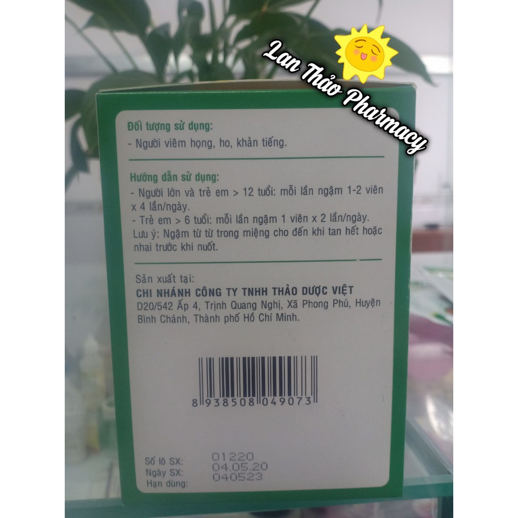 Kẹo ngậm ho viêm họng Hatitux vỉ 10 viên - kẹo cay con ếch