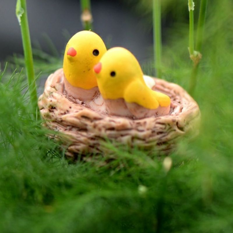 Tổ chim vàng nhỏ làm tiểu cảnh/ charm slime