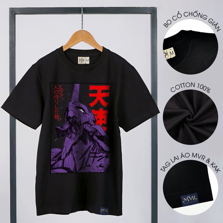 Áo thun nam nữ phom rộng Cotton thoáng mát hoạt hình nhân vật dài tay MVR KK3903