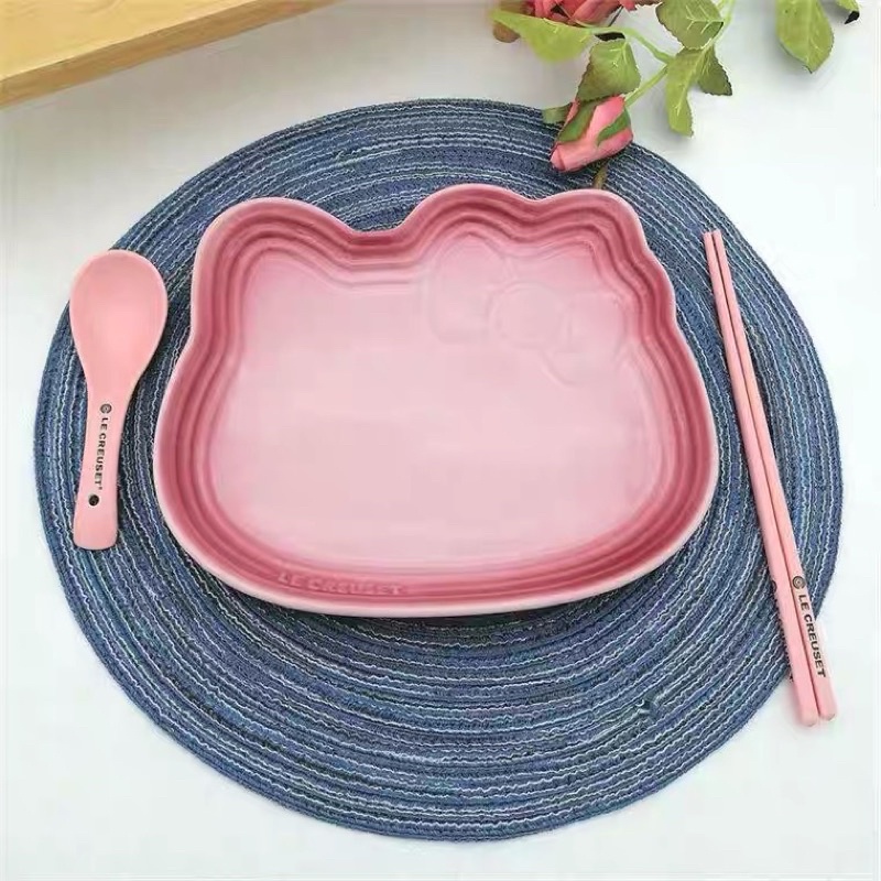 Đĩa Kitty 25cm gốm chịu nhiệt Lecreu China