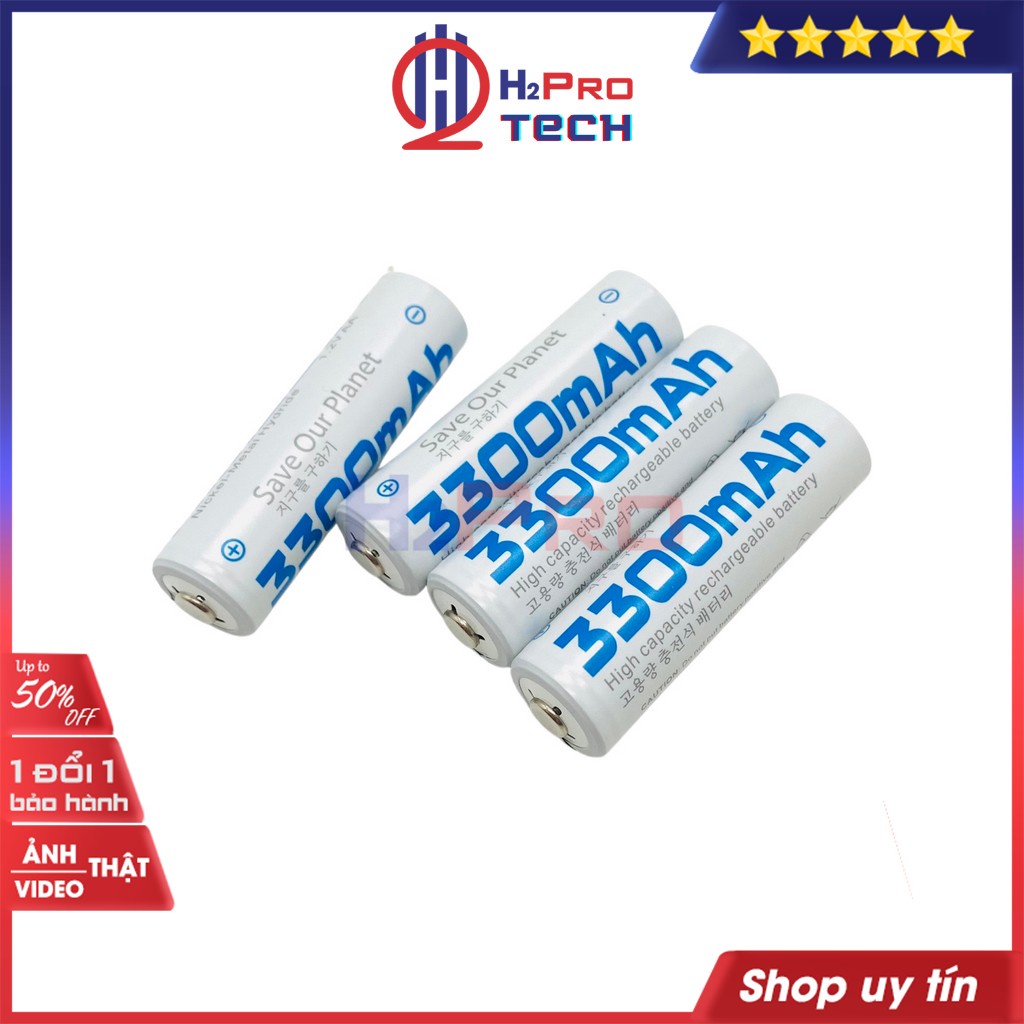 Pin Sạc AA, Sạc Pin Tiểu AA HIMEDIA 3300Mah 1.2V Cao Cấp, Đủ Dung Lượng, An Toàn, Bền Bỉ (4 Viên/ 2 Viên)-H2Pro Tech