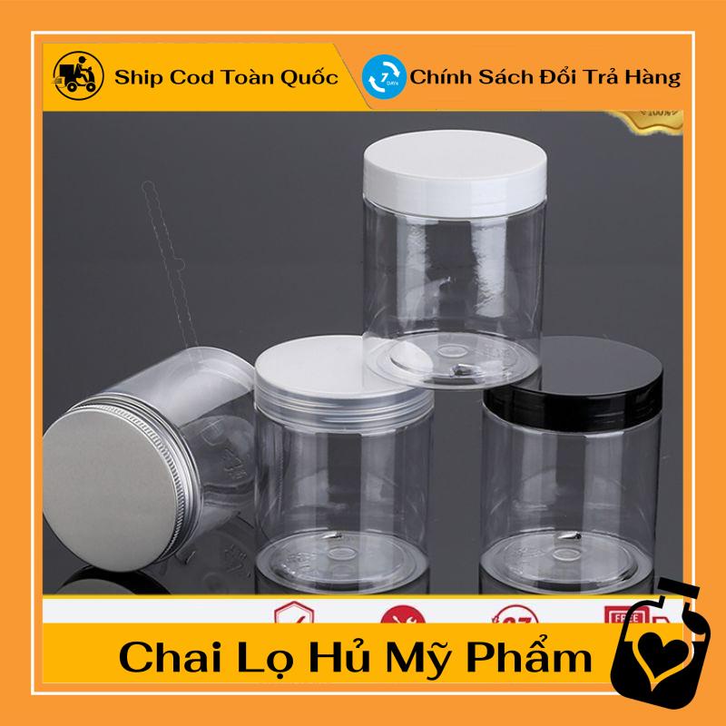 Hũ đựng nhựa pet trong 50g/100g/200g/300g đựng kem, chiết mỹ phẩm