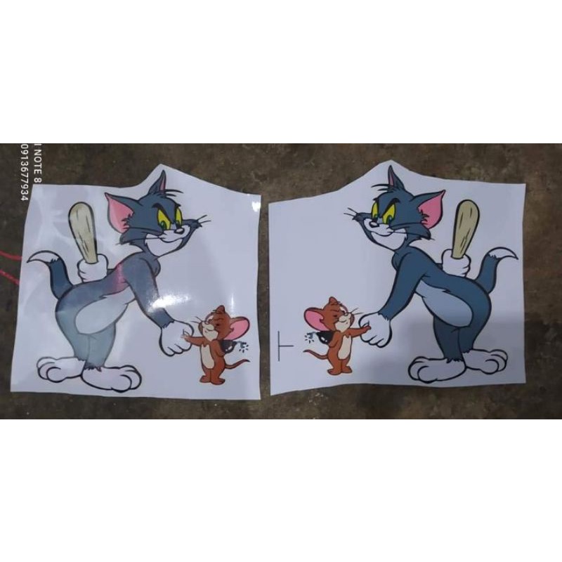 TEM TOM JERRY DÁN TRANG TRÍ XE TẢI, XE BEN, XE Ô TÔ