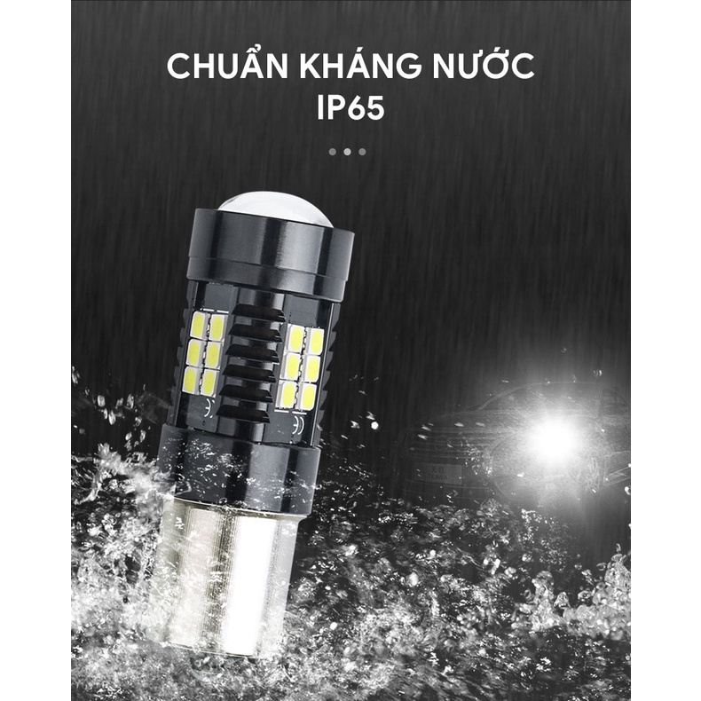 Đèn LED  hậu, phanh, xi nhan chân 1157  chip 3030 T203030-21 Màu trắng