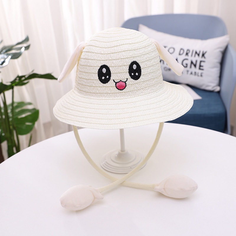 Mũ Cói Chống Nắng Kèm Tai Chuyển Động Thời Trang Mùa Hè Cho Bé