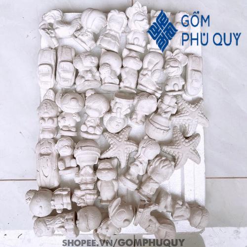Tượng Tô Màu, Thạch Cao Cho Bé Combo 10 Tượng 7-9cm Cọ Vẽ, Hộp Màu