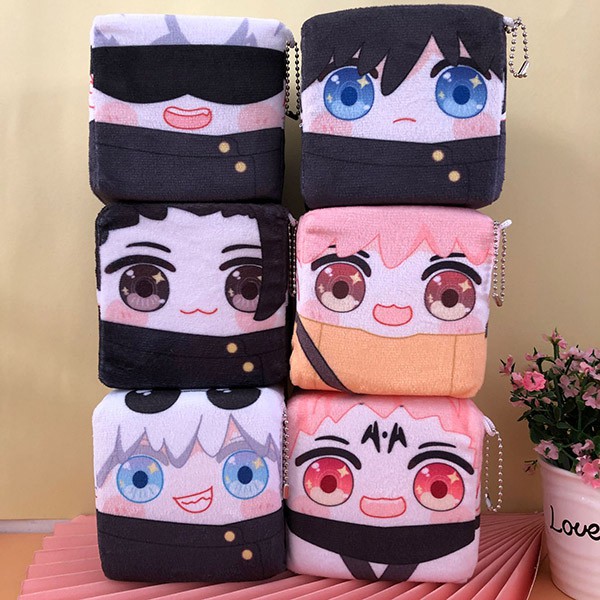 Gối Nhồi Bông Hình Vuông In Hình Anime Dễ Thương Dùng Trang Trí Nhà Cửa