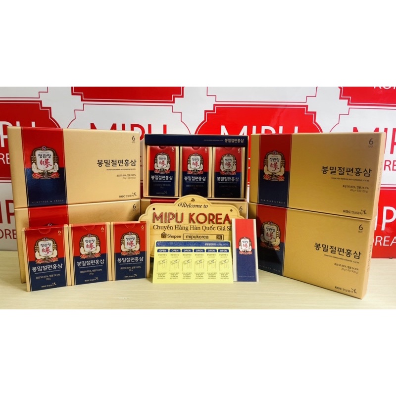 Hồng Sâm Cắt Lát Tẩm Mật Ong KGC Hộp ( 120g - 240g) Cheong Kwan Jang Hộp