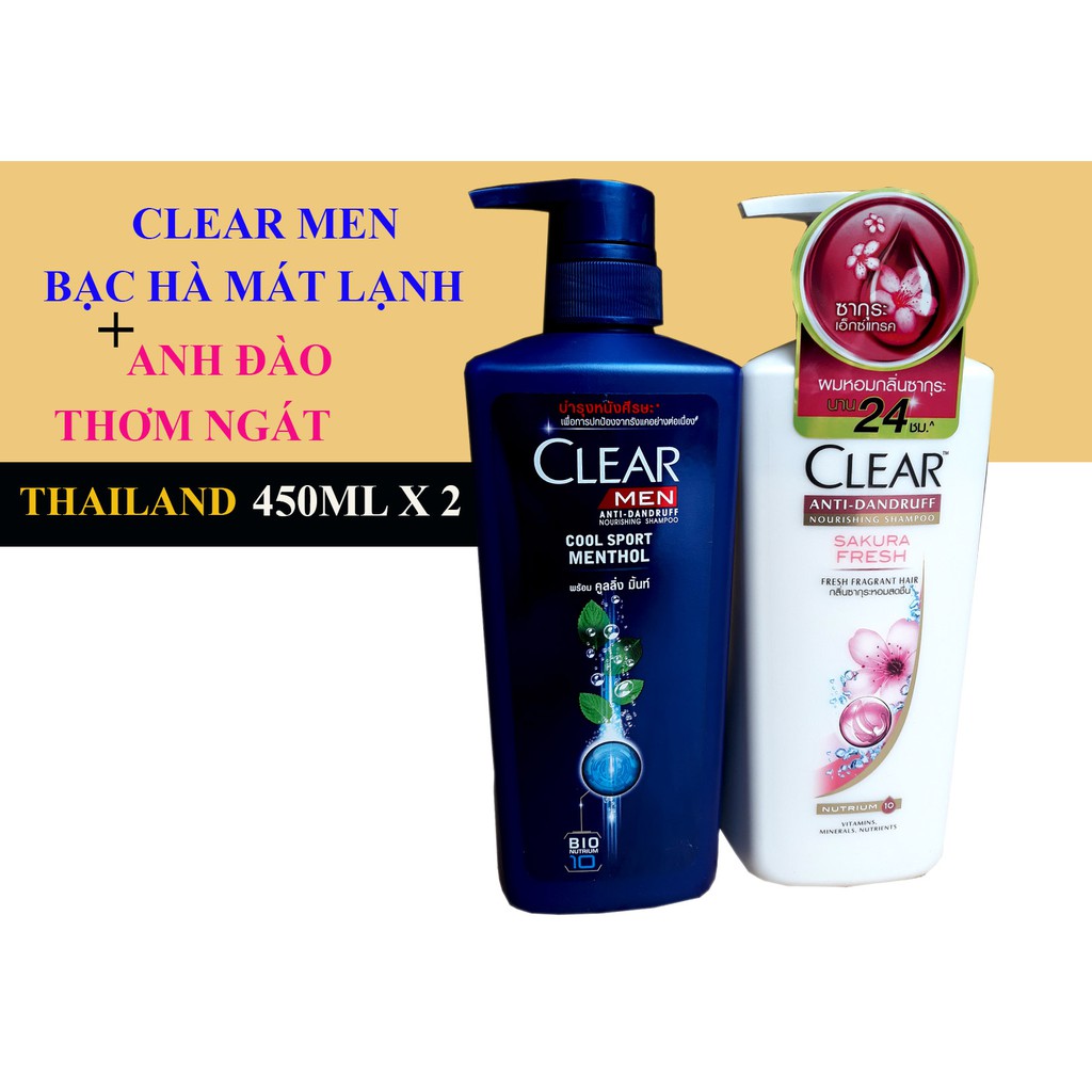 Combo 2 Chai Clear Thái Lan  Hàng Chuẩn 100%