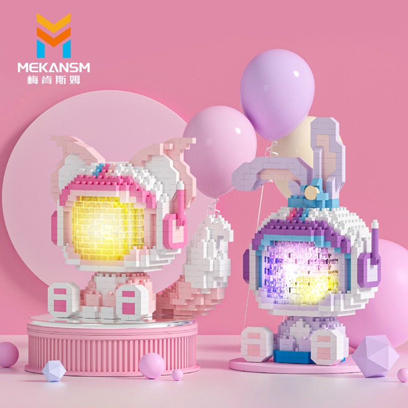 Đồ chơi lắp ráp 3d mô hình động vật thu nhỏ, đồ chơi  lắp ráp thú cưng cho bé có đèn led dễ thương đáng yêu.