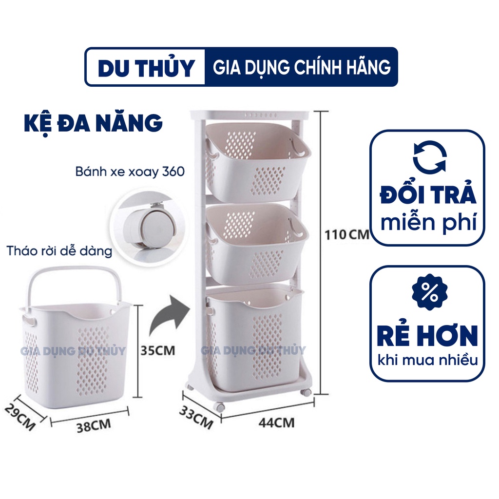 Kệ đa năng có bánh xe màu pastel trắng, hồng, ghi, xanh dễ dàng di chuyển, tiết kiệm diện tích - Kệ đựng đồ đa năng VN