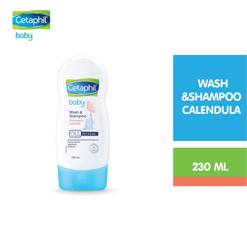 Sữa tắm gội toàn thân cho bé Cetaphil Baby Wash &amp; Shampoo 230ml [ Hàng thị trường USA, Made in Germany]