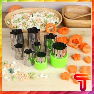 Bộ tỉa hoa cà rốt - bộ tỉa hoa cà rốt có 8 hình hoa tạo khuôn - Inox 304