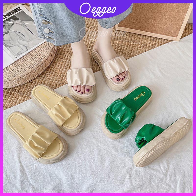 Dép Nữ Đế Dày Quai Ngang Thời Trang