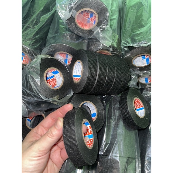 Cuộn băng keo vải mịn chống cháy quấn dây điện kích thước 19mm x 15m tiện dụng chất lượng