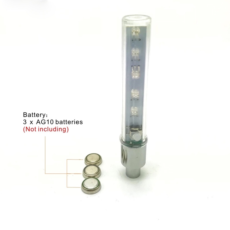 1 Đèn LED Nhiều Màu Sắc Gắn Van Bánh Xe Đạp