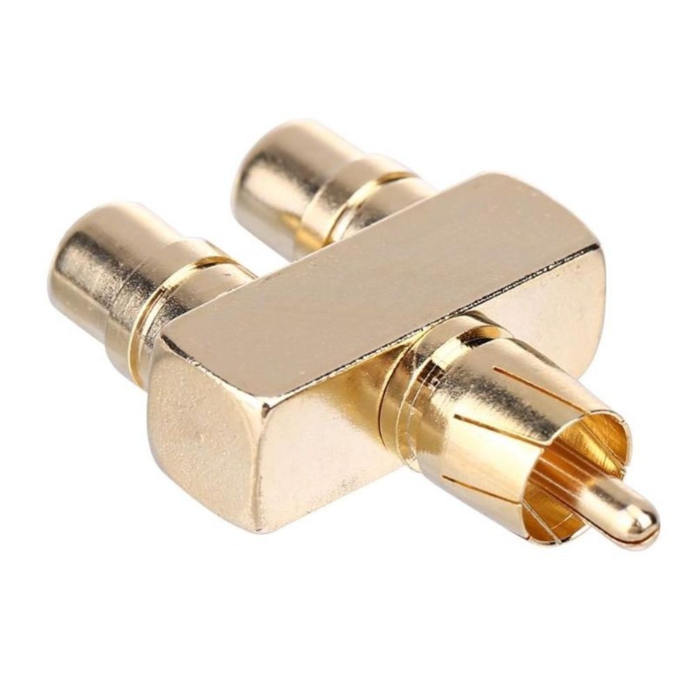Aaron1 Đầu Chia Cổng Rca 1 Đầu Cắm Sang 2 Lỗ Cắm Av Bằng Đồng Nhiều Màu