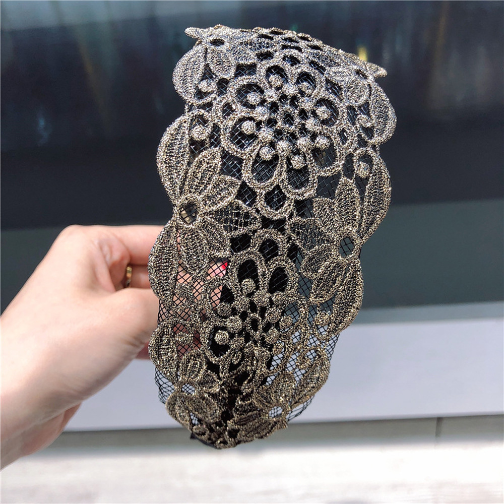 Cài Tóc Vải Ren Hoa Phong Cách Vintage Cho Nữ