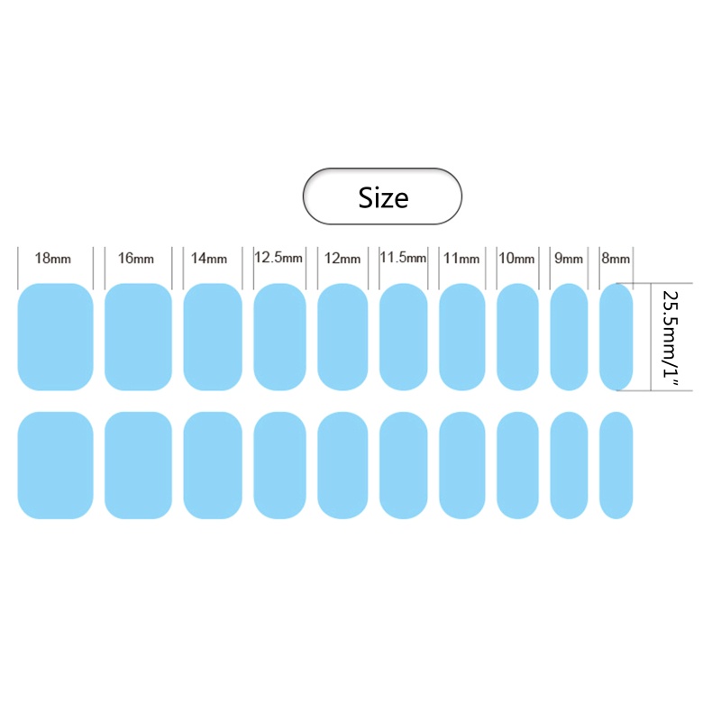 Set 20 Dải Gel Dán Toàn Diện Chống Tia UV / Ánh Sáng LED