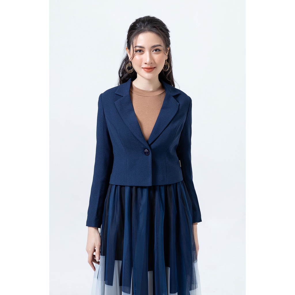 Áo vest lửng 2 lớp, cổ 2 ve by LAMER L65B21T007