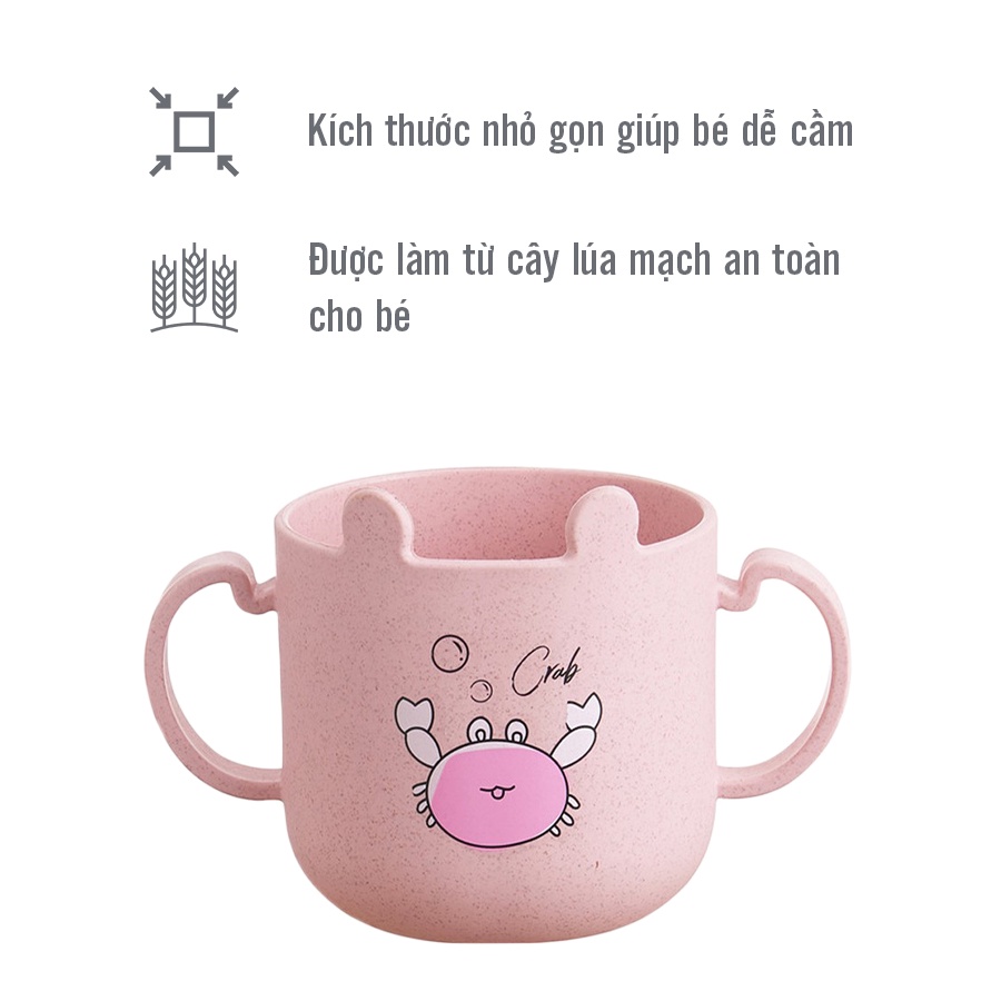 [Quà tặng] Cốc uống nước ăn dặm hình con cua ngộ nghĩnh cho bé Mamamy (giao ngẫu nhiên)