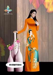 Áo dài in 3d lụa habutai