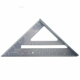 7" Aluminum Rafter Triangle Ruler Square Speed Carpenter Framing Measuring Tool