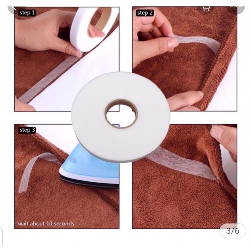 🌟Keo Ủi Tan|Keo Tàng Hình cuộn bản 1cm-1.5cm-2cm-2.5cm-3cm|Keo ủi tan tấm để kết dính 2 lớp vải,lên lai gấu áo quần dễ 🌟