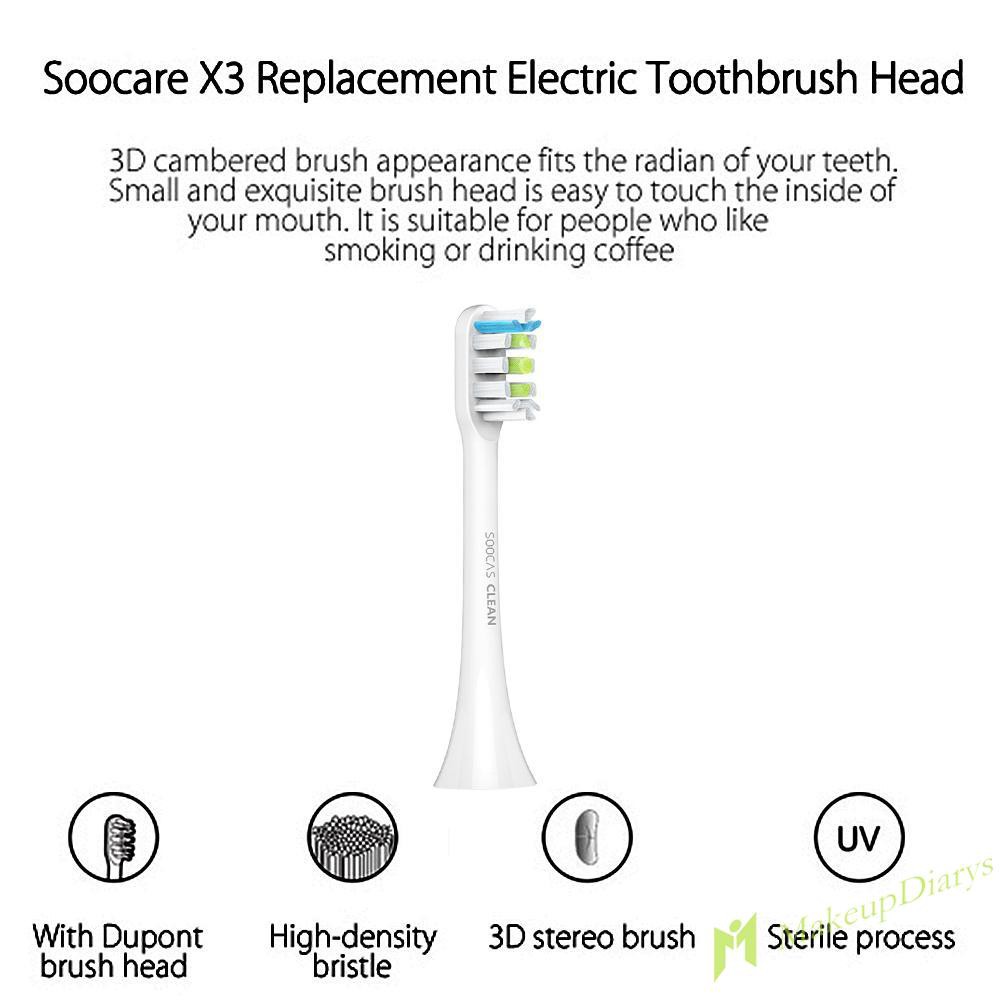 (Hàng Mới Về) Đầu Bàn Chải Đánh Răng Xiaomi Soocas Soocare X3 Electric 3d