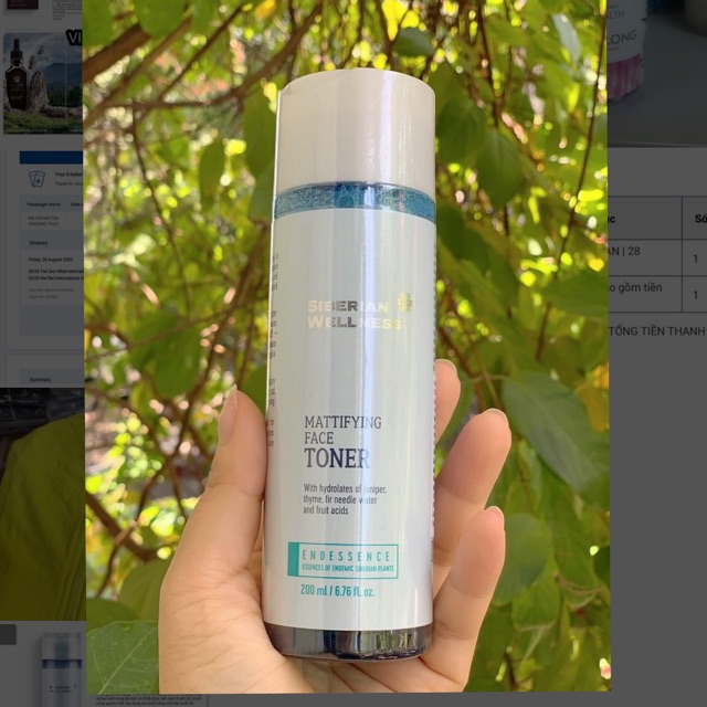 Nước hoa hồng kiềm dầu (Toner) SIBERIAN WELLNESS Mattifying Face Toner