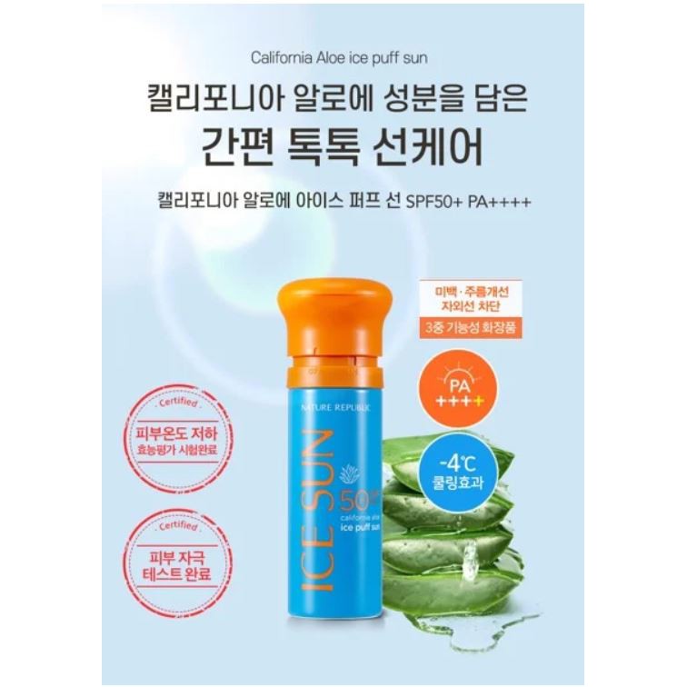 [ CÓ SẴN] Kem Chống Nắng Nature Republic Ice Sun California Aloe SPF 50+ PA+++