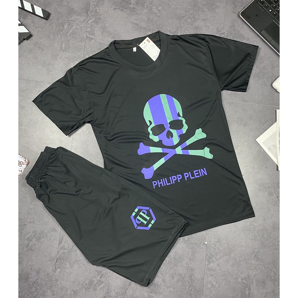 Bộ Hè Nam, Bộ Thun Nam cộc Tay  in hình đầu lâu Chất Liệu Thun Lạnh Mềm Mịn - BN31 | BigBuy360 - bigbuy360.vn