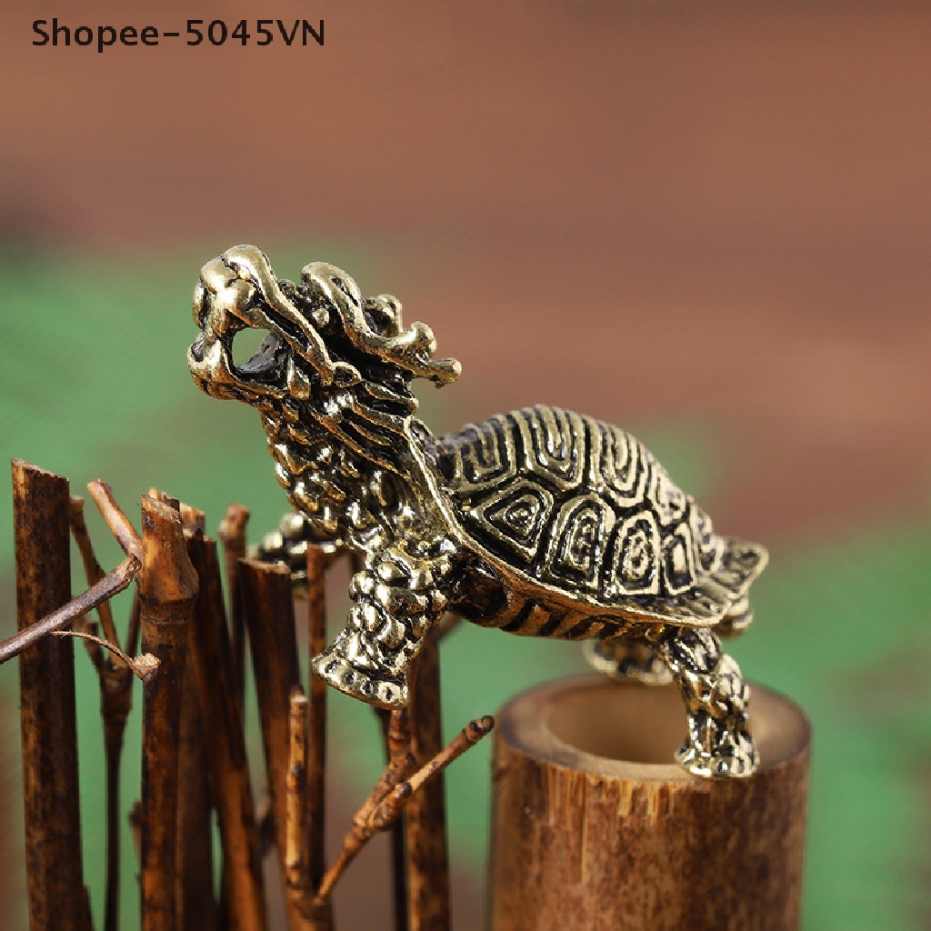 [rain] Tượng Rùa Rồng Giả Bằng Đồng Thau Phong Cách Retro Trang Trí Chìa Khóa (ra)
