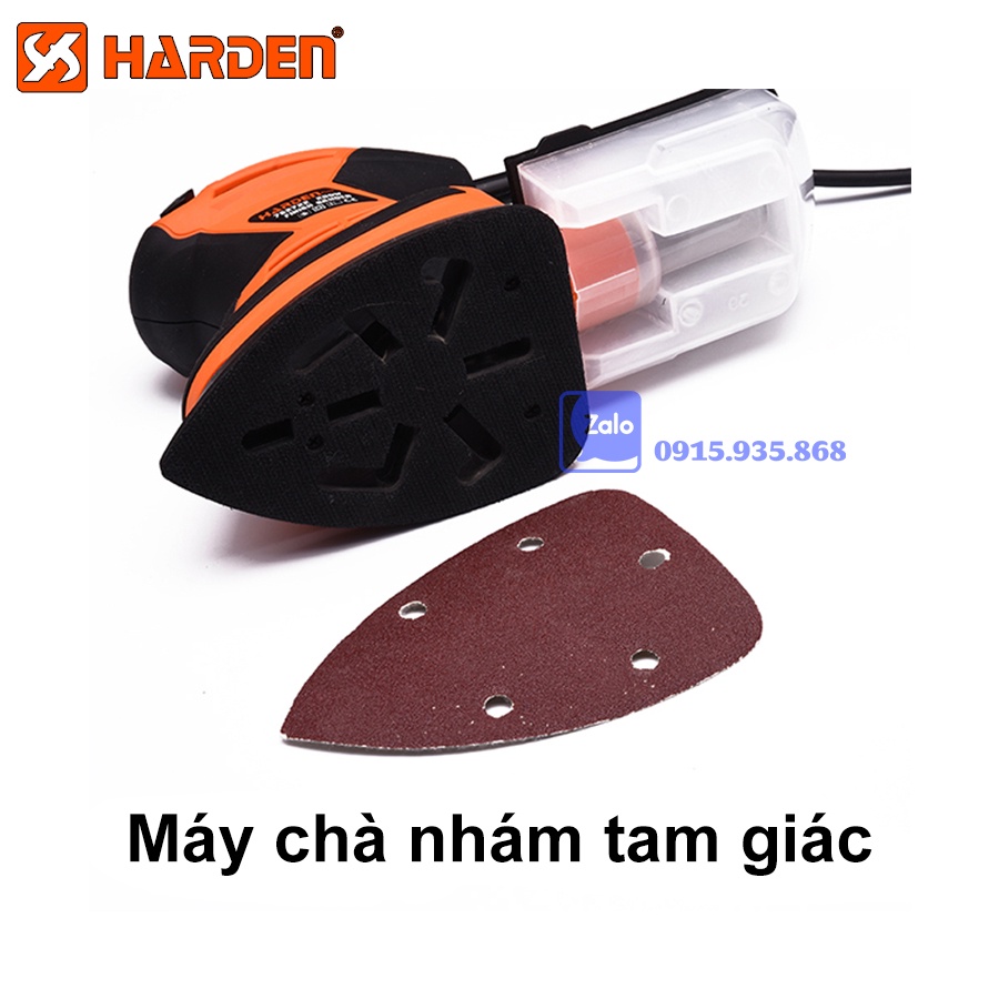 Máy chà nhám. rung tam giác, harden 752722, công suất 200w, bảo tín official store