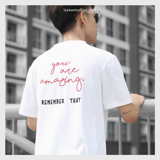 Áo thun - AMAZING | LAZEE STUDIOO | Trắng - Đen | Form Regular