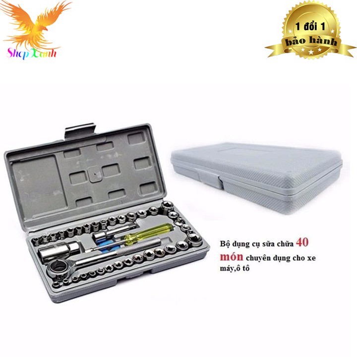 Bộ Dụng Cụ Sữa Chữa 40 Món Chuyên Dụng Cho Xe Máy, Ôtô