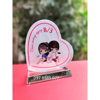 Quà tặng 8/3 in ảnh pha lê