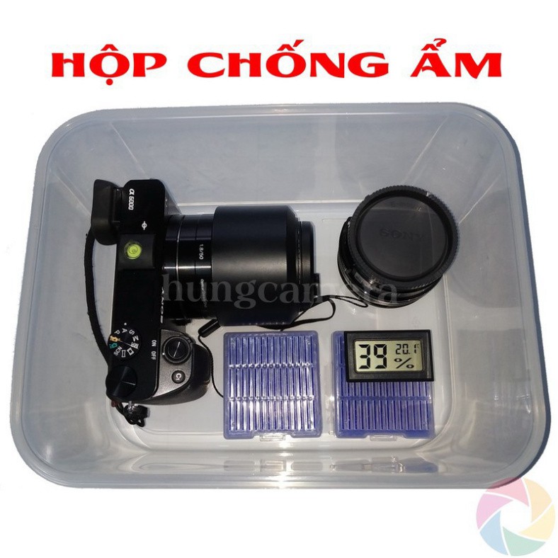 HDGD Combo Hộp Chống Ẩm kèm ẩm kế và hạt hút ẩm chuyên dụng cho máy ảnh 25 A09