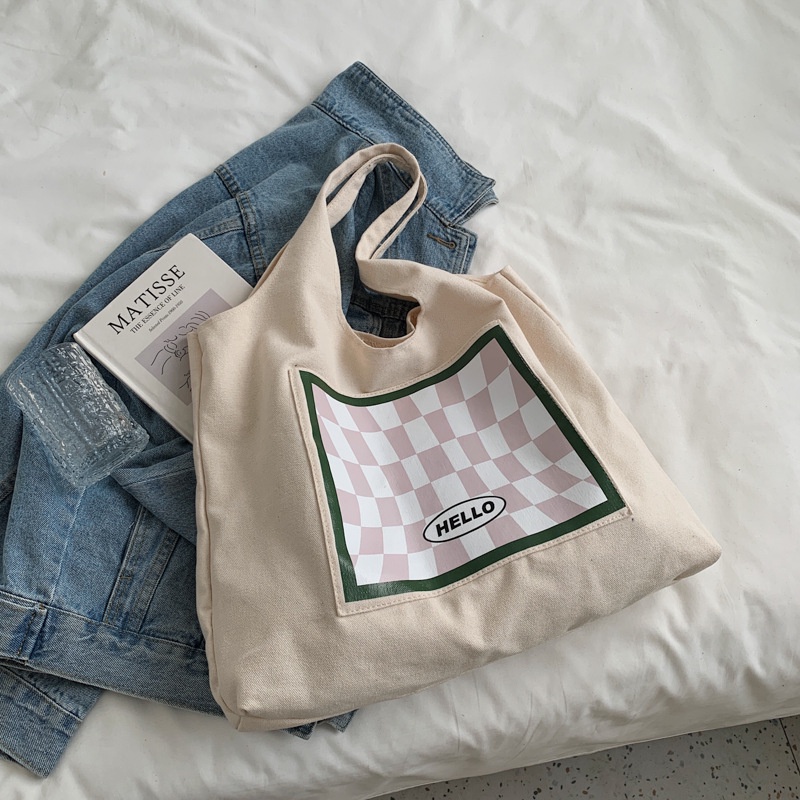 Túi xách canvas sức chứa lớn mẫu mới thời trang mùa thu năm 2021